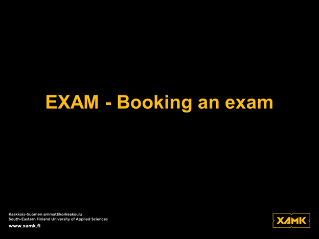 Booking an exam